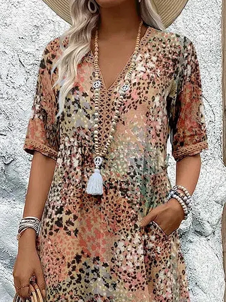 Amelia | Effortless Printed Midi Dress
