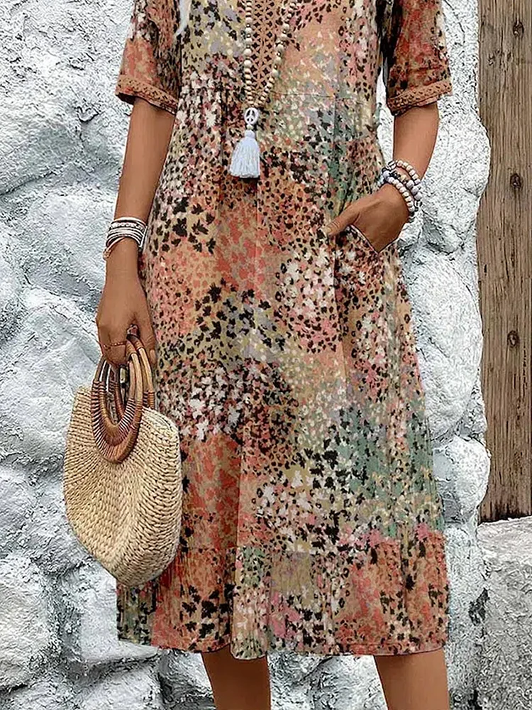 Amelia | Effortless Printed Midi Dress