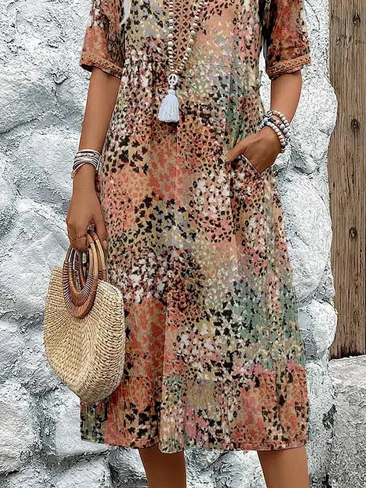 Amelia | Effortless Printed Midi Dress
