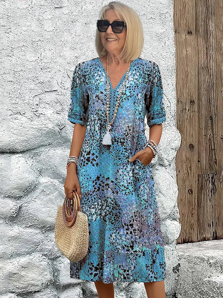 Amelia | Effortless Printed Midi Dress