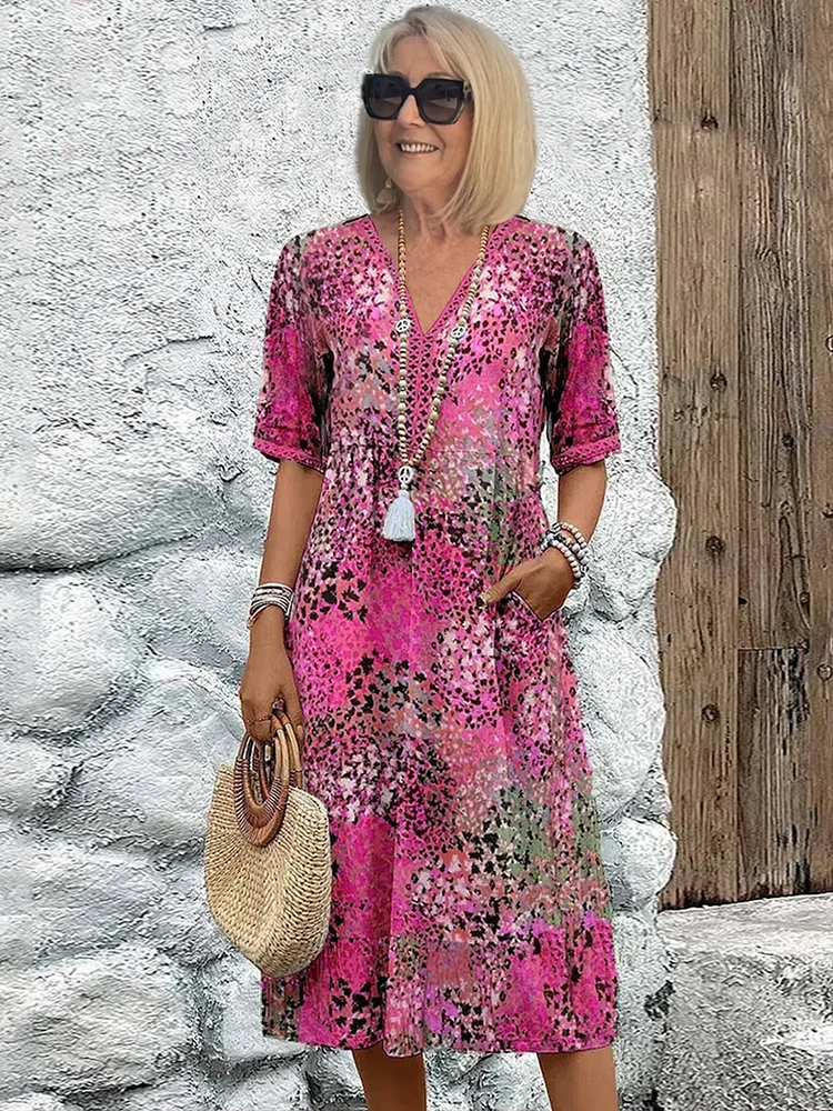 Amelia | Effortless Printed Midi Dress