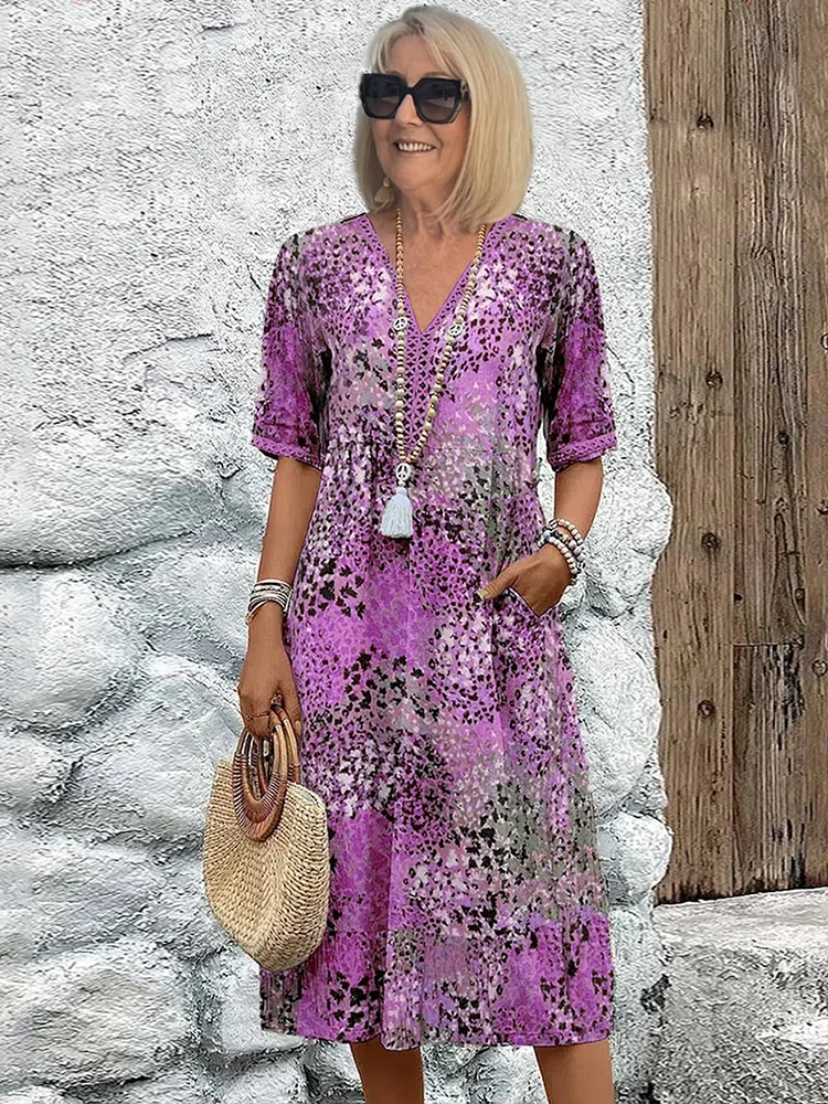 Amelia | Effortless Printed Midi Dress