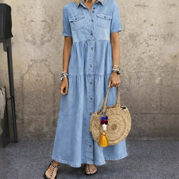 Elizabeth | Button-Front Maxi Dress