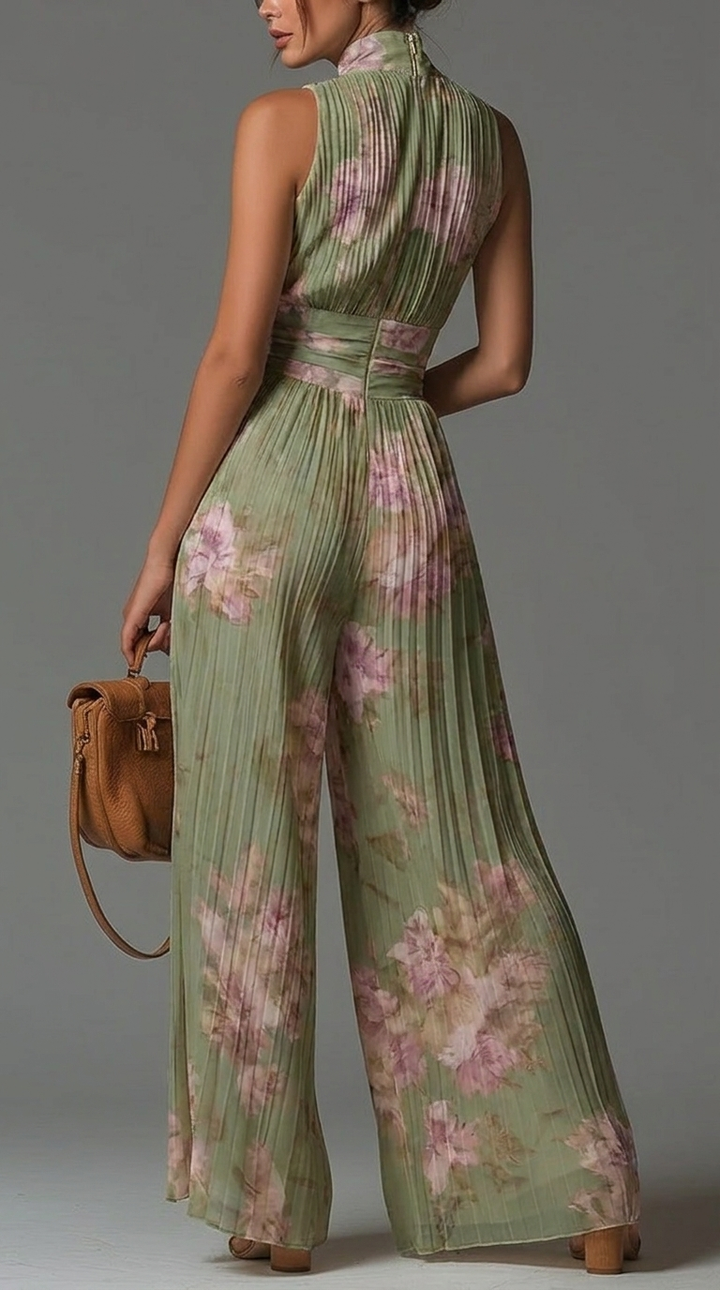 Olivia | Elegant Floral Wide-Leg Jumpsuit