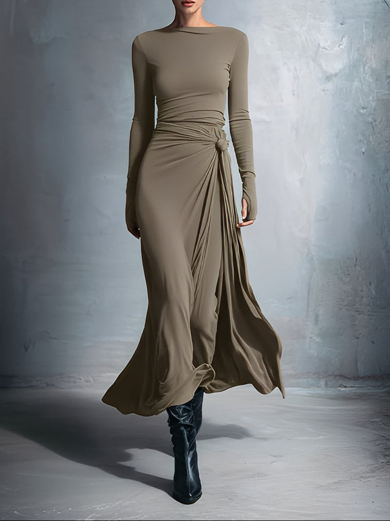Gabriella | Long dress with side knot