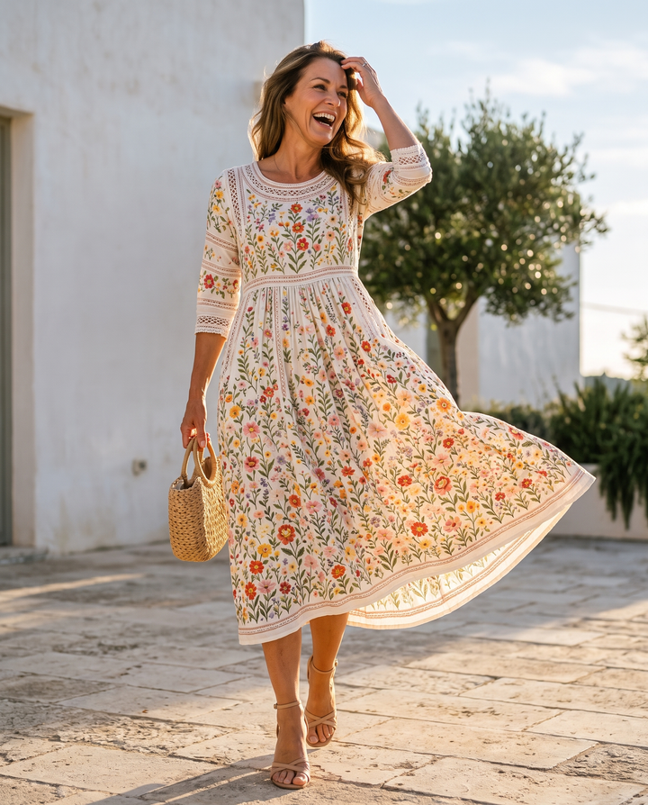 Rosalie | Floral Midi Dress